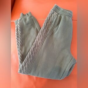 Aerie XS Cable Knit Sweatpants Joggers Green Winter Women's Comfy